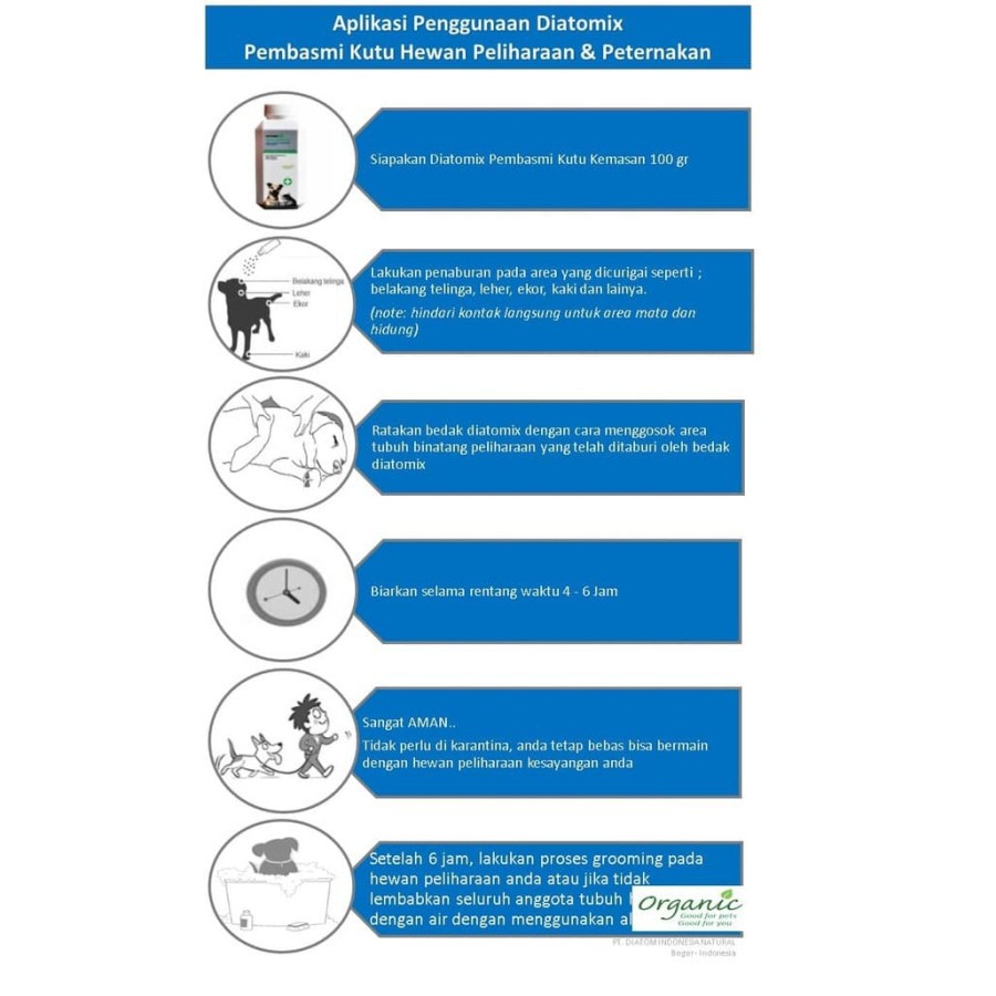 Diatomix Obat Pembasmi Kutu Kucing dan Anjing 25gr - Bedak Kutu