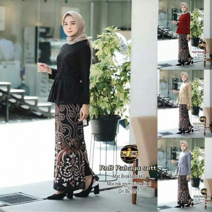 Baju Gamis Atasan Brokat Bawahan Batik - Neofotografi