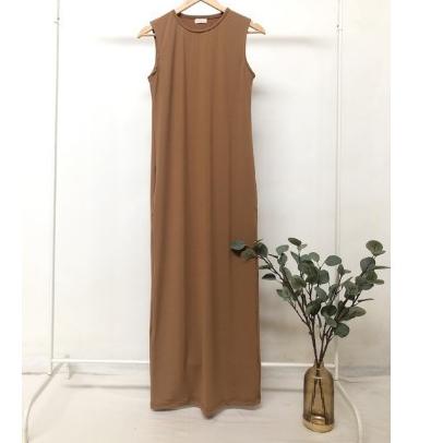[KODE IFQ0J] VTZEN - ZEC OOTD Wanita Dress CHIKA / Dress Inner Span / Dress Polos Casual / Dress Wan