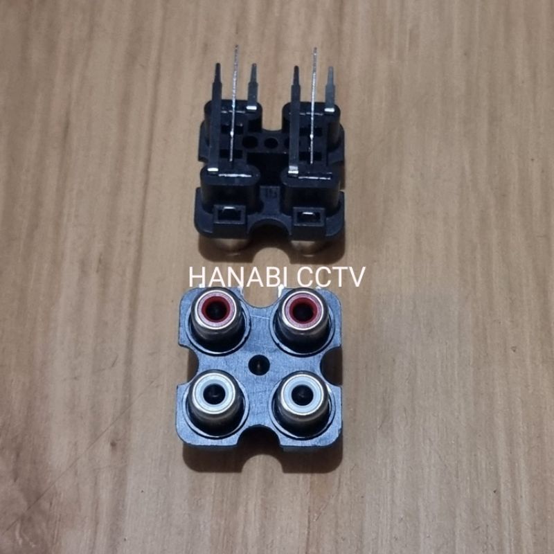 Socket RCA 4 Pin Bell Hitam Merah 4pin 4p