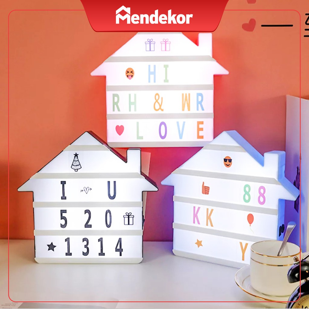 Lightbox cinema light led neon box portable lampu putih rumah | MENDEKOR Garga