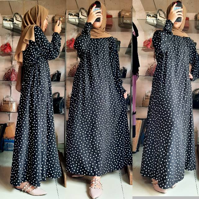 Maxi Dress Wollpeach Polka dan Burberry