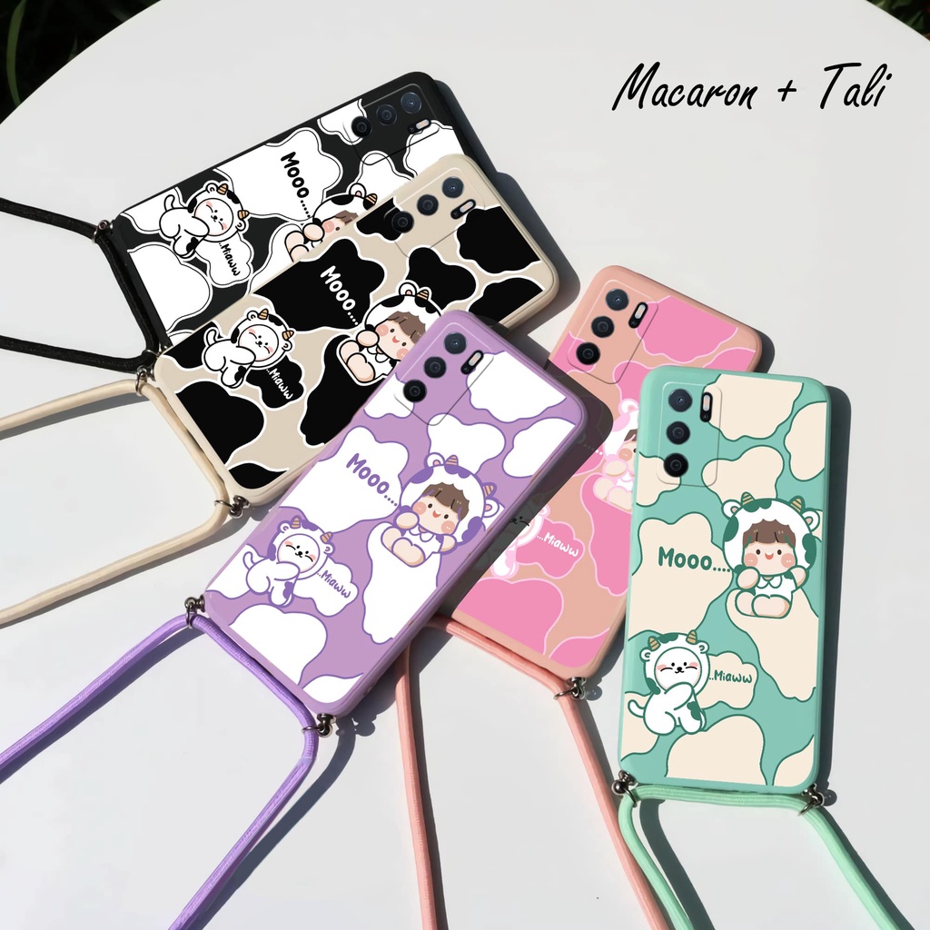 Sling Case Macaron Softcase Tali (UV10) Oppo A95 4G 5G A74 A16 A15 A15s A55 A54 A53 A52 A92 A5 9 2020 RENO 7 6  5 5F 4 4F A5S A12 A7 A1K F5 F7 F9 F11 PRO A3S RENO 8 5G PRO RENO 7Z 7 5G 7 4GA16K/A16E