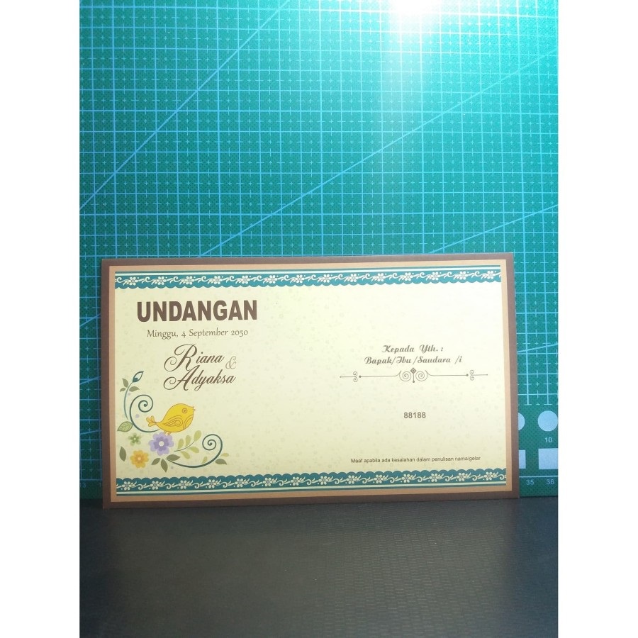 

Undangan Pernikahan Free Plastik + file setting Blangko ERBA 88188