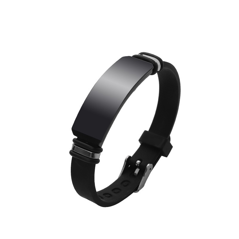 BRACELET GELANG KARET PRIA STEEL SPORT S-FULLBLACK NEWZ TYU