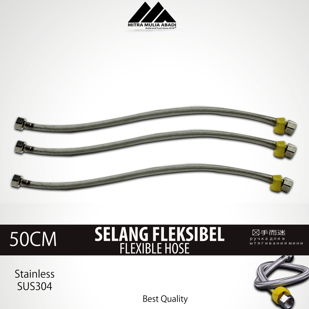 Selang Flexible Hose 50cm Anyam Closet Wastafel IGM