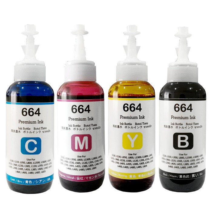 Tinta Printer PREMIUM 664 L120 L220 L210 L310 L360 L350 L300 L110 L565 L550 L385 100ml Murah