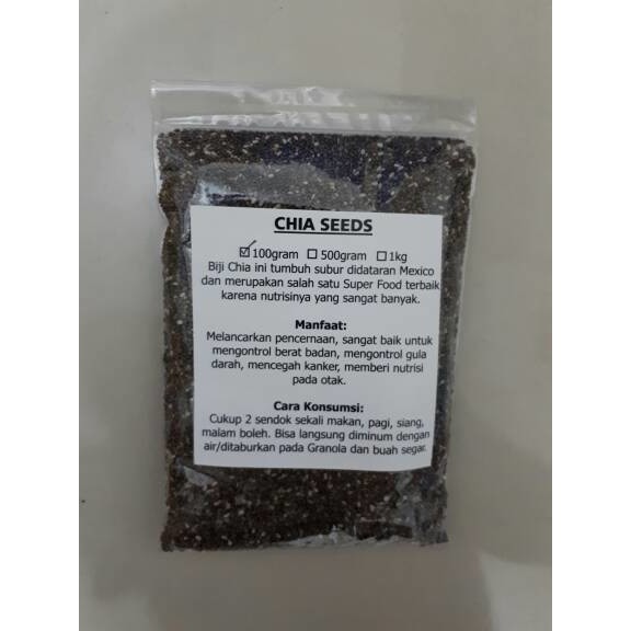 SALE Organic Black Chia seed 100 gram Mexico murah berkualitas Chia seeds Murah Diskon Berkualitas