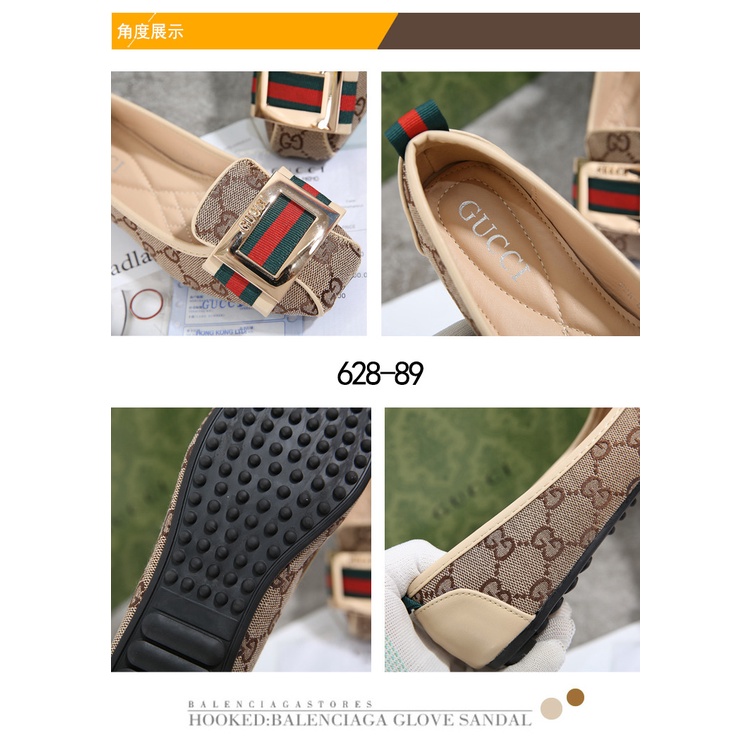 GC  GG Canvas New Logo Flat Shoes #628-89