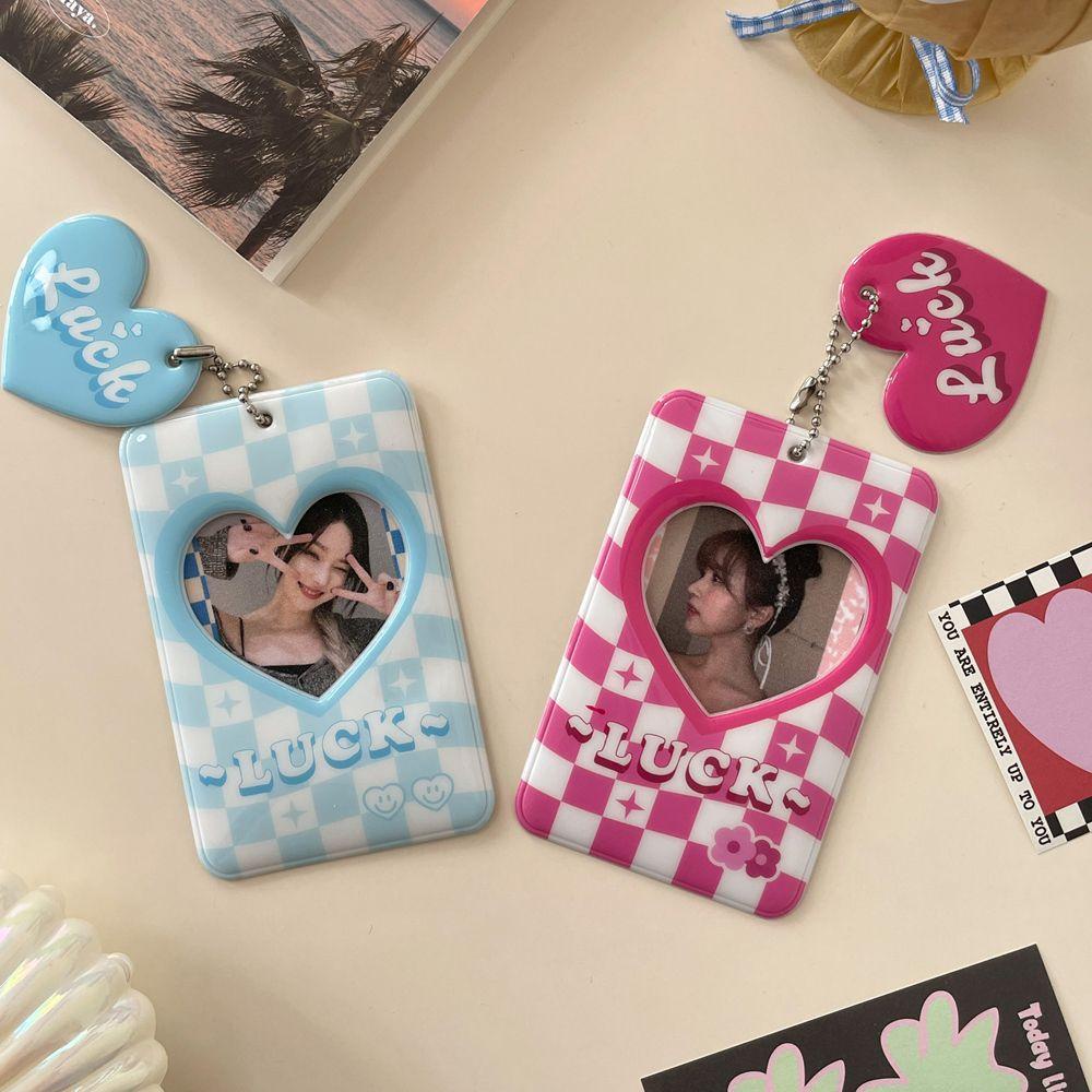 Mxbeauty Kpop Photocard Holder Collect Box Kawaii Kartu Siswa Alat Tulis Sekolah Hollow Binder Album Pelindung Foto Card Storage Case Idol Foto Lengan