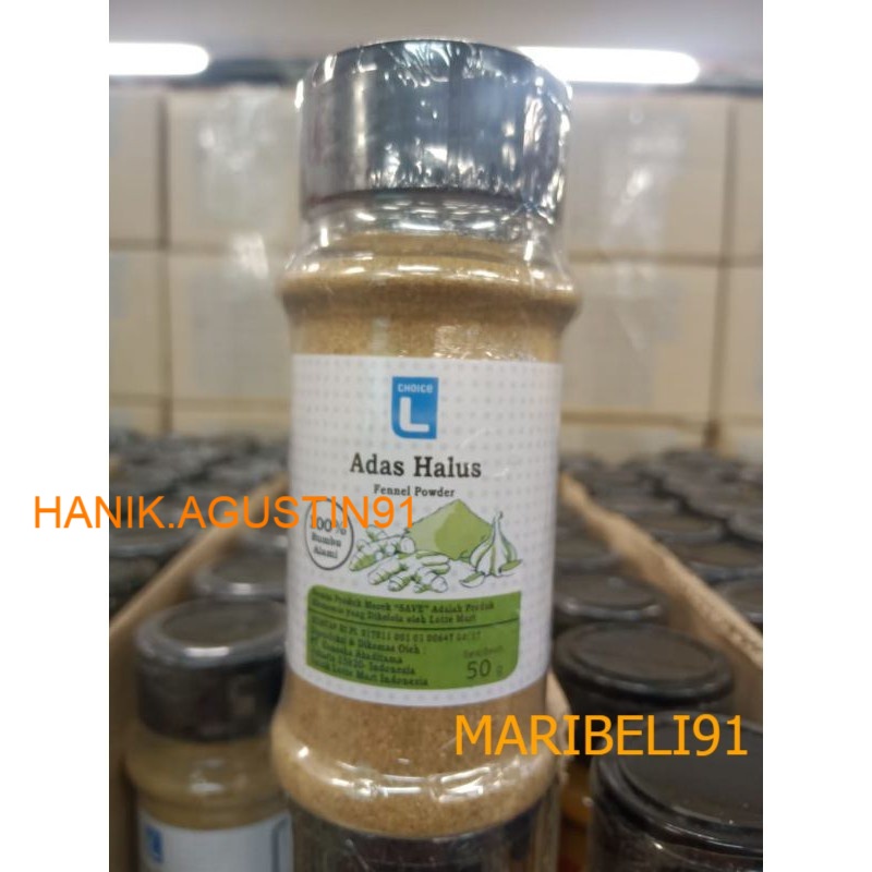 

ADAS BUBUK HALUS CHOICE L BUMBU DAPUR 50GR maribeli91