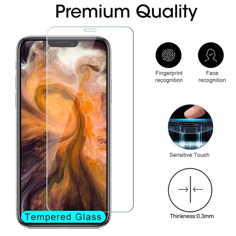 Pelindung Layar Tempered Glass 9h Untuk Iphone 5s 6 6s 7 8 Plus X Xs 11 12 13 Pro Max