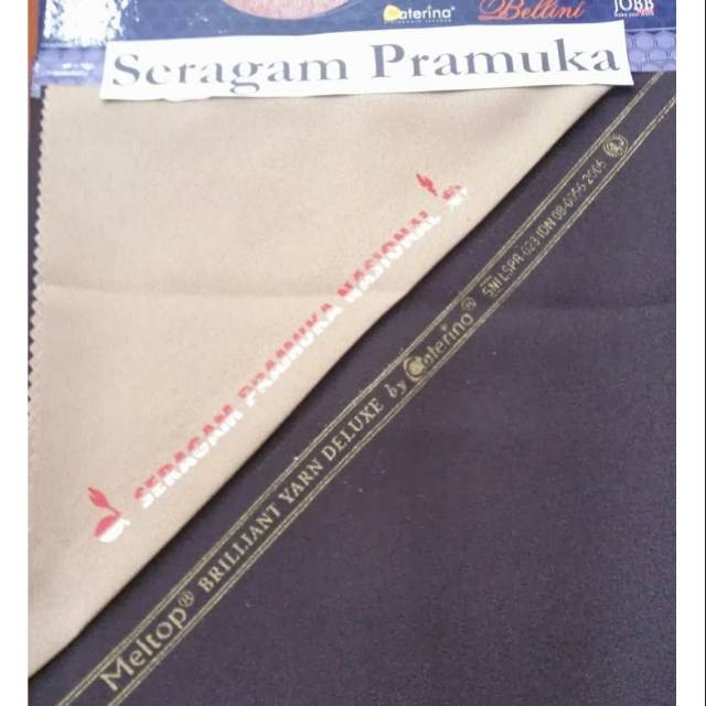 Bahan kain seragam Pramuka Meltop by Caterina SNI Seragam Pramuka Nasional