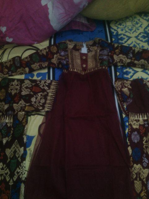 Qnunbatik Gamis Batik Anak Perempuan Muslim Jodha Prodo