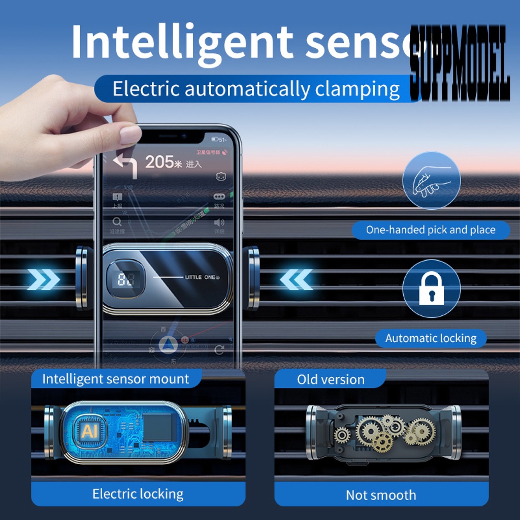 Bracket Holder Smartphone Universal Ukuran Mini Untuk Ventilasi Ac Mobil