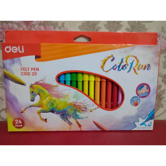 

Spidol Deli Color Run 24 warna