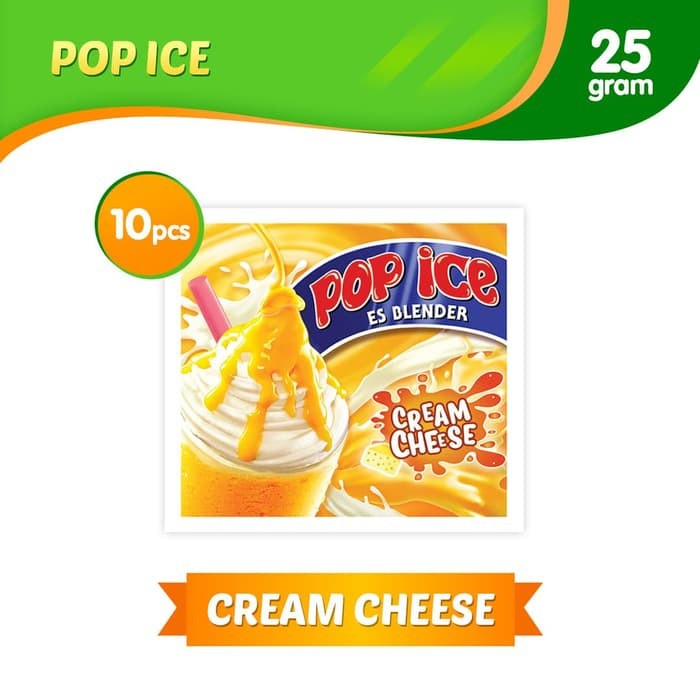 HOT NEW ITEM SHOPEE @10pcs Pop Ice Aneka Rasa Minuman Es Blender 25gr Murah CREAM CHEESE KRIM KEJU