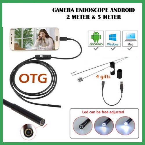 ENDOSKOP 2 METER FOR ANDROID MICRO SD - KAMERA PENGINTAI KECIL ED