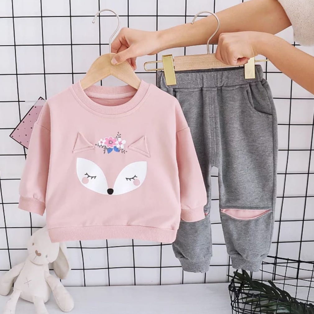 SETELAN ANAK PEREMPUAN 0-7 TAHUN TERKINI-FLOW PINK