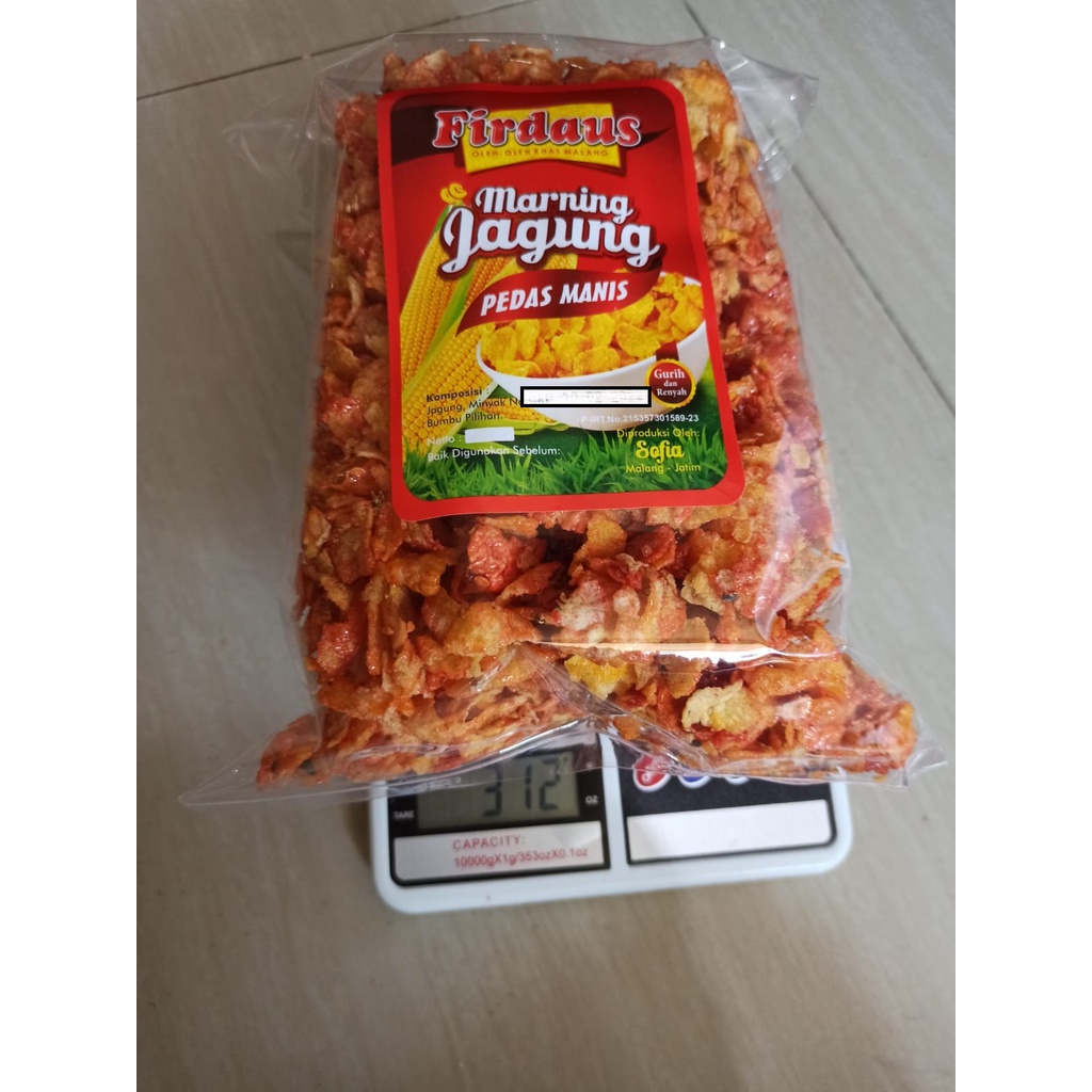 

emping jagung produksi malang berat kurleb 300 gr