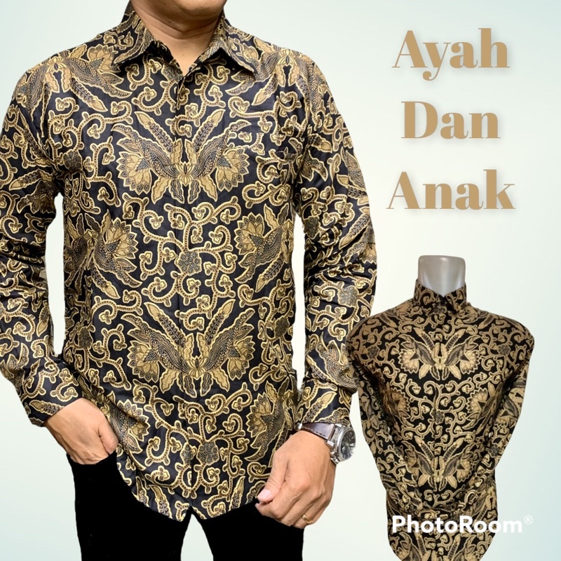 COKSU MOTIF TERBARU,Batik couple ayah dan anak lengan panjang WQRNA COKSU WARNA COKLAT,Batik Pasangan Ayah dan Anak Premium,Batik pria lengan panjang lapisan furing,batik premium,batik pria lengan panjang kantoran