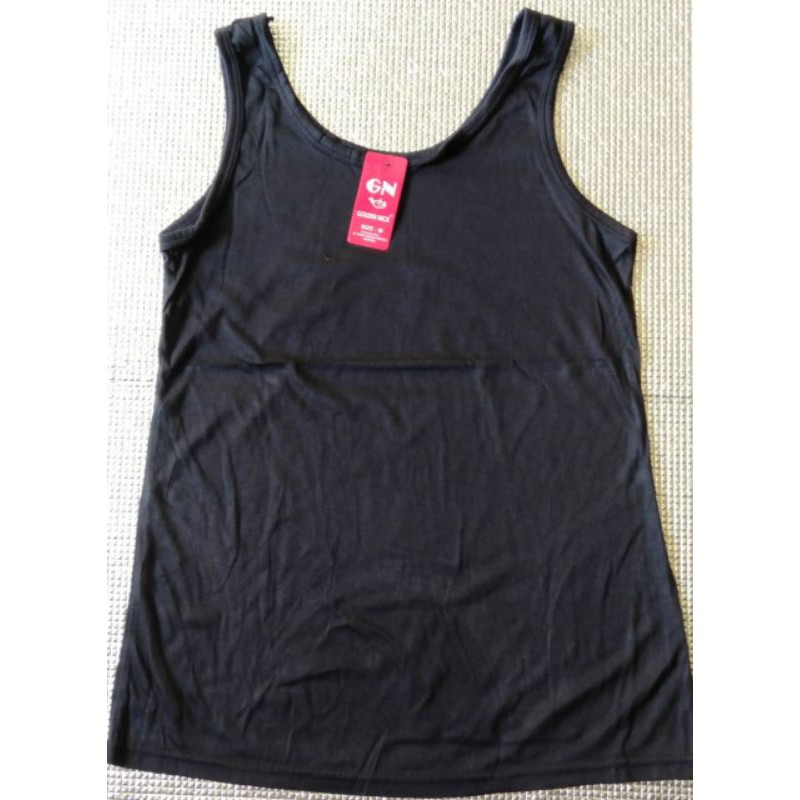 Singlet cewek / wanita Tank Top Golden Nick tali besar-Hitam