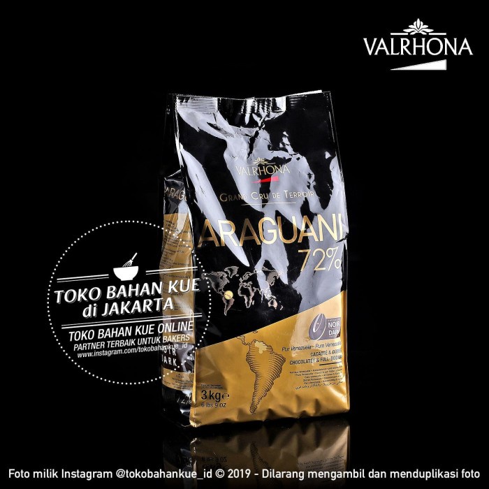 

Valrhona ARAGUANI 72 Dark Couverture Chocolate 500gr Cokelat Coklat