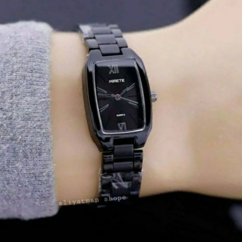 Jam tangan wanita mewah model kasual dan simple tali rantai stainliss_jam tangan wanita terlaris mirete original analog_jam tangan wanita cantik free btre cadangan