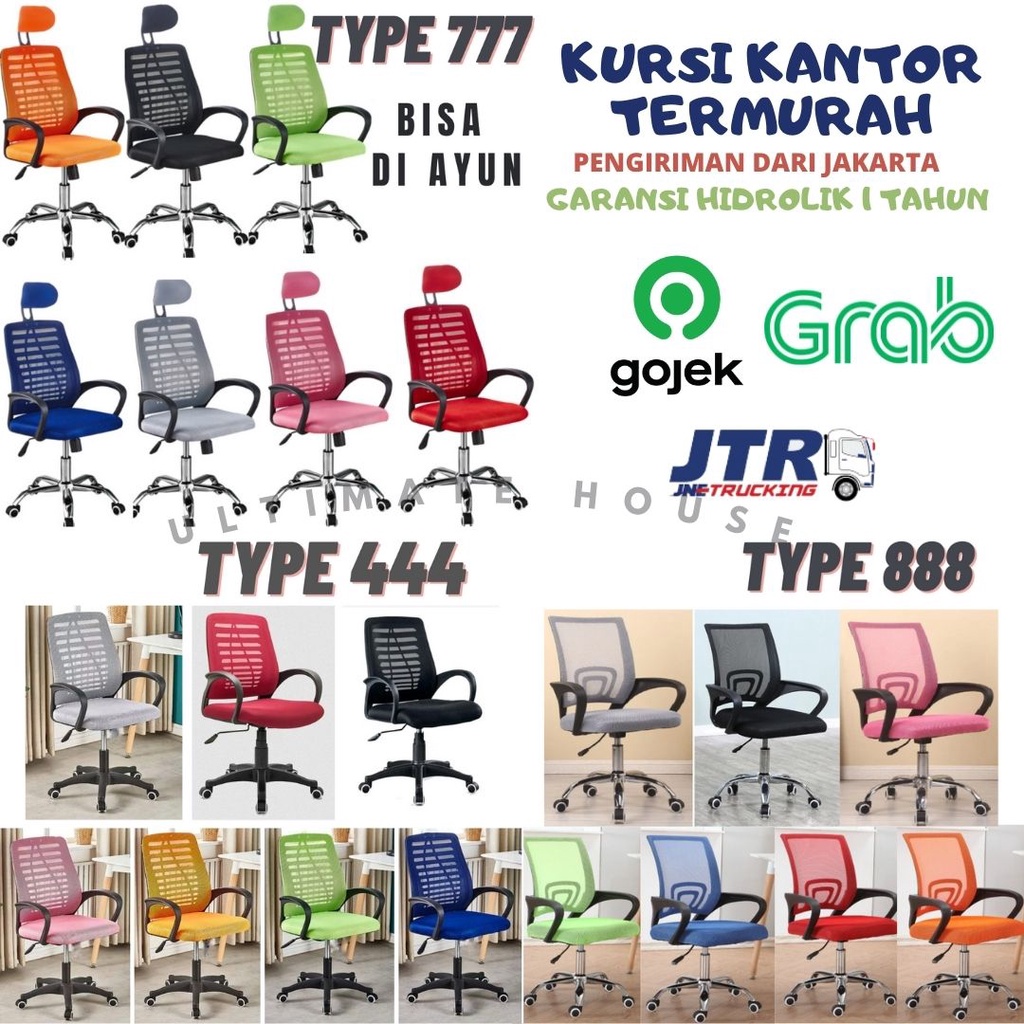 Kursi Kantor Hidrolik Kursi Gaming Jaring Hidrolik Sandaran Kepala Kursi Kerja