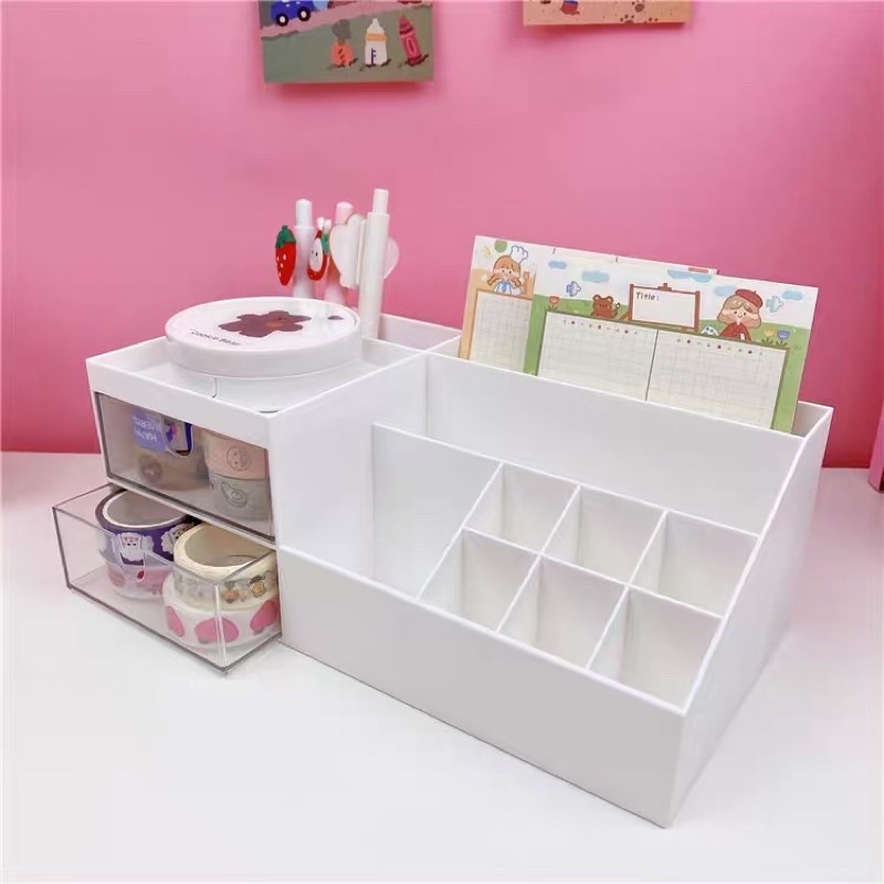 cute desk organizer stationery tempat penyimpanan alat tulis imut kawaii