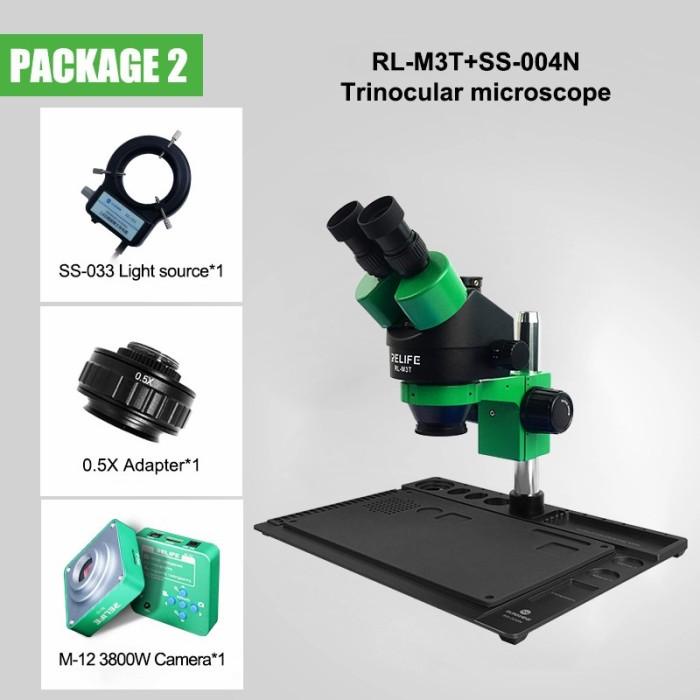 Tangga Lipat Microscope Trinokular Relife M3T Plus Alas Almunium Ss-004N Original