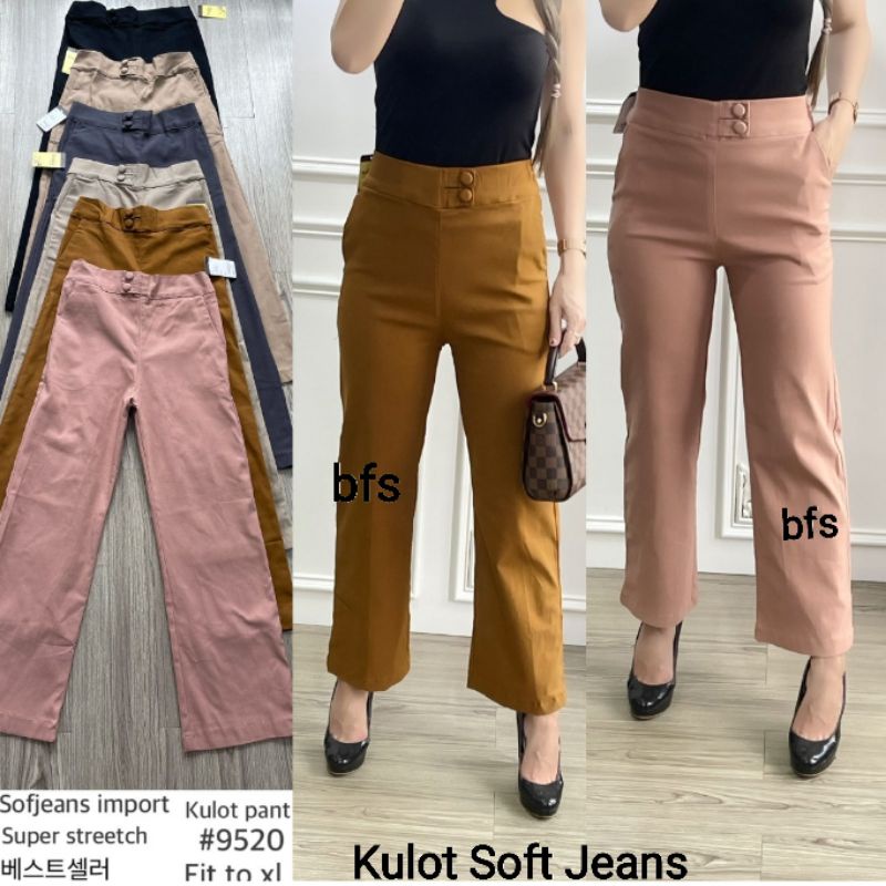 kulot  Soft Jeans Stretch Import 9520 button