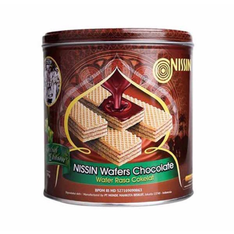 Roti Snack Lebaran Nissin Wafer Kaleng Coklat