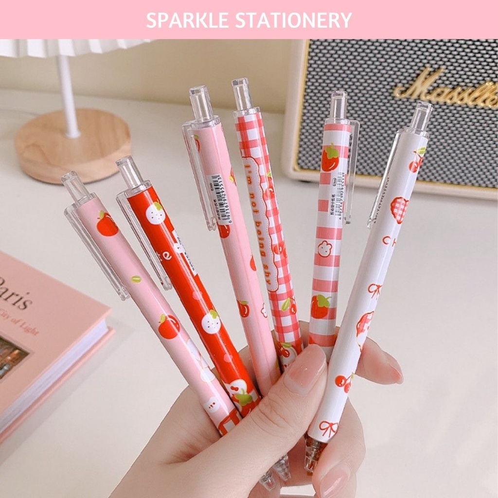 

Pulpen Cantik Tinta Hitam Cute Pen Alat Tulis Aesthetic Sparkle