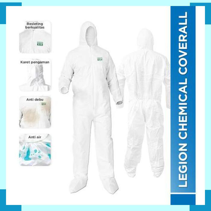 LEGION Hazmat Suit Chemical Coverall Wearpack Disposable Baju APD_hf157