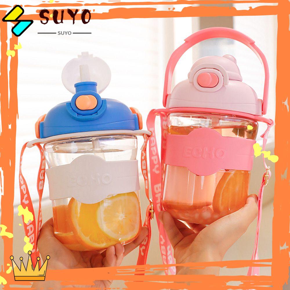 Suyo Botol Minum Anak Dengan Sedotan Motif Kartun Tanduk Rusa Untuk Olahraga / Travel