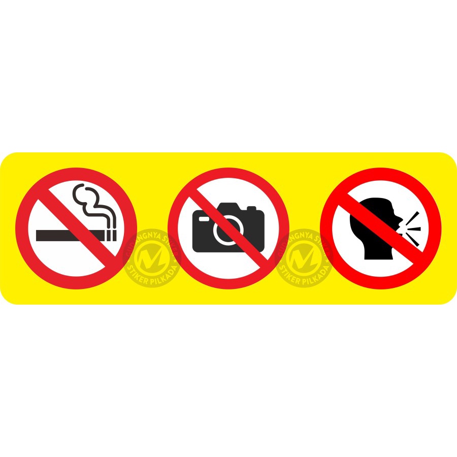 

STIKER VINYL SMOK, FOTO, BERISIK 30X10CM - 30x10cm