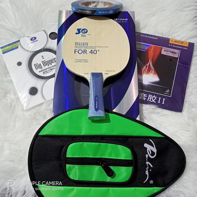 Diskon Paket Bet Pingpong Tenis Meja Yinhe V14 Pro Plus Karet Yinhe Spiner'S