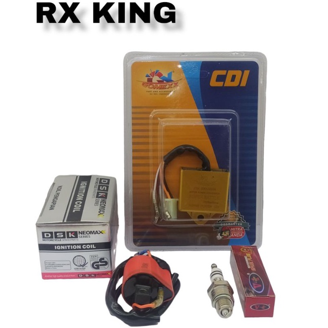 PAKET UPGRADE CDI KOIL & BUSI RACING RX KING NEW RXK RXKING UNLIMITED TENAGA NAIK 20%