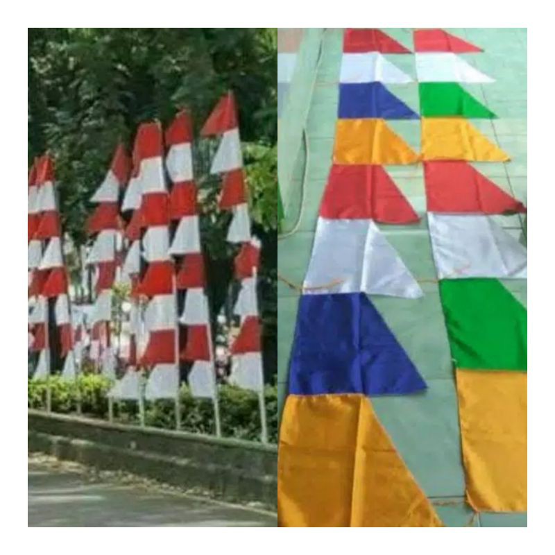 Jual Grosir Umbul Umbul Bendera Indonesia Merah Putih Warna Warni Zig Zag Atau Gergaji Shopee