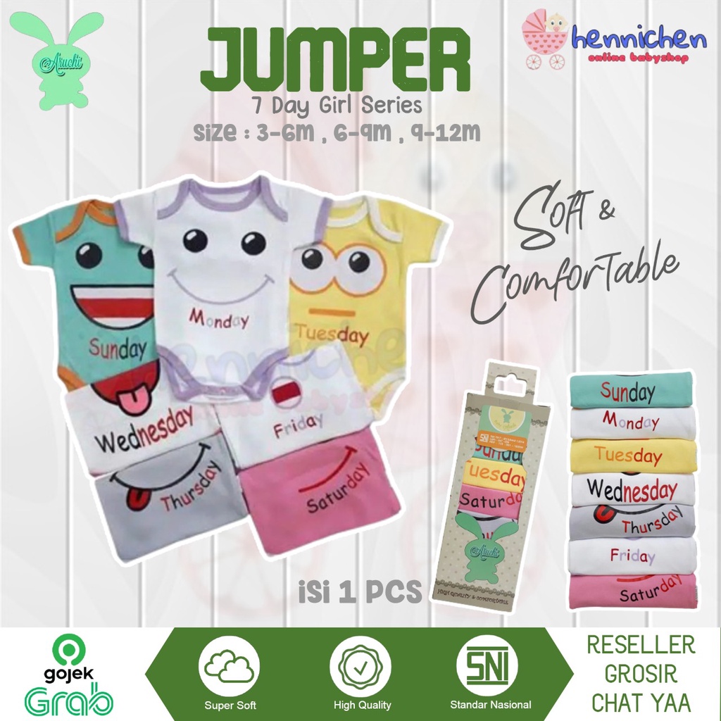 PROMO HABISIN BARANG 1 PCS JUMPER ARUCHI 7 DAY boy &amp; girl Series 1 PCS SNI