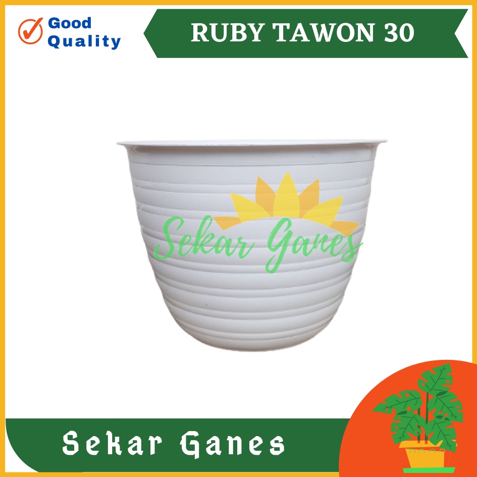 Pot Jm Ruby TAWON 30 Putih 30 CM Motif MADU Pot Bunga Murah Plastik Mirip Tawon Pirus Putih 30 32