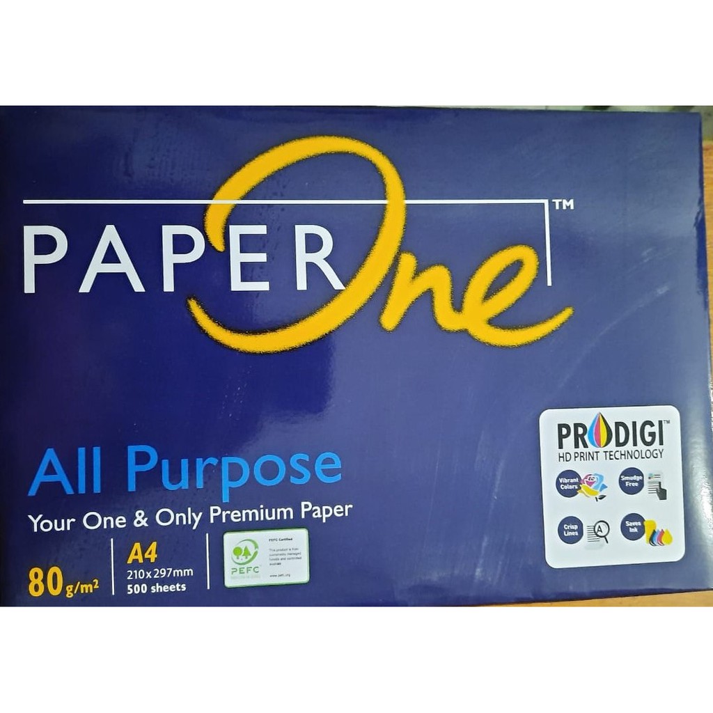 

Kertas HVS Merek Paper One Ukuran A4 80gram Original Per Rim