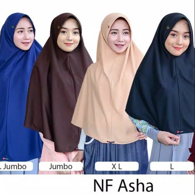 Jilbab Kaos Kerudung Kaos Premium JUMBO Nafisa Ready HITAM PEACH COKSU ...