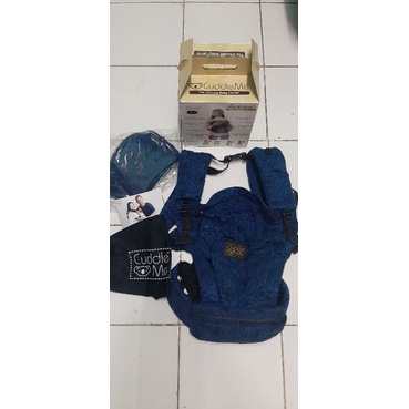 Preloved Gendongan Cuddle Me WCSSC Ultimo Jacquard (bahan tenun motif kawung blue)