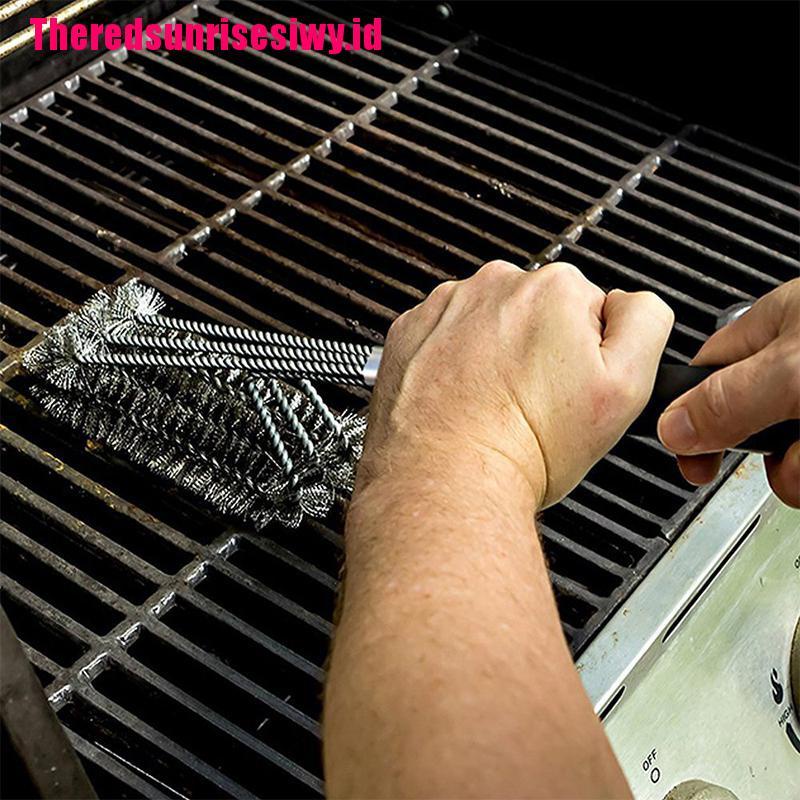 Sikat Pembersih Panggangan BBQ Bahan Stainless Steel