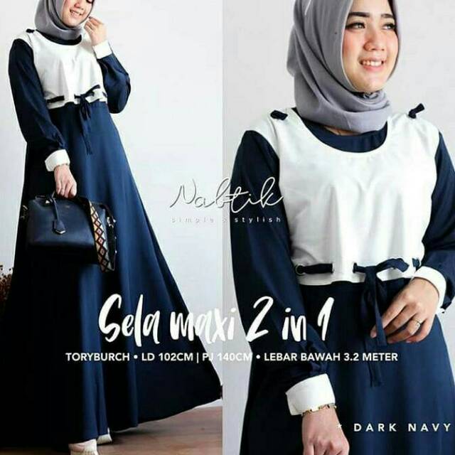 Gamis wanita/baju muslim termurah/Sela maxi