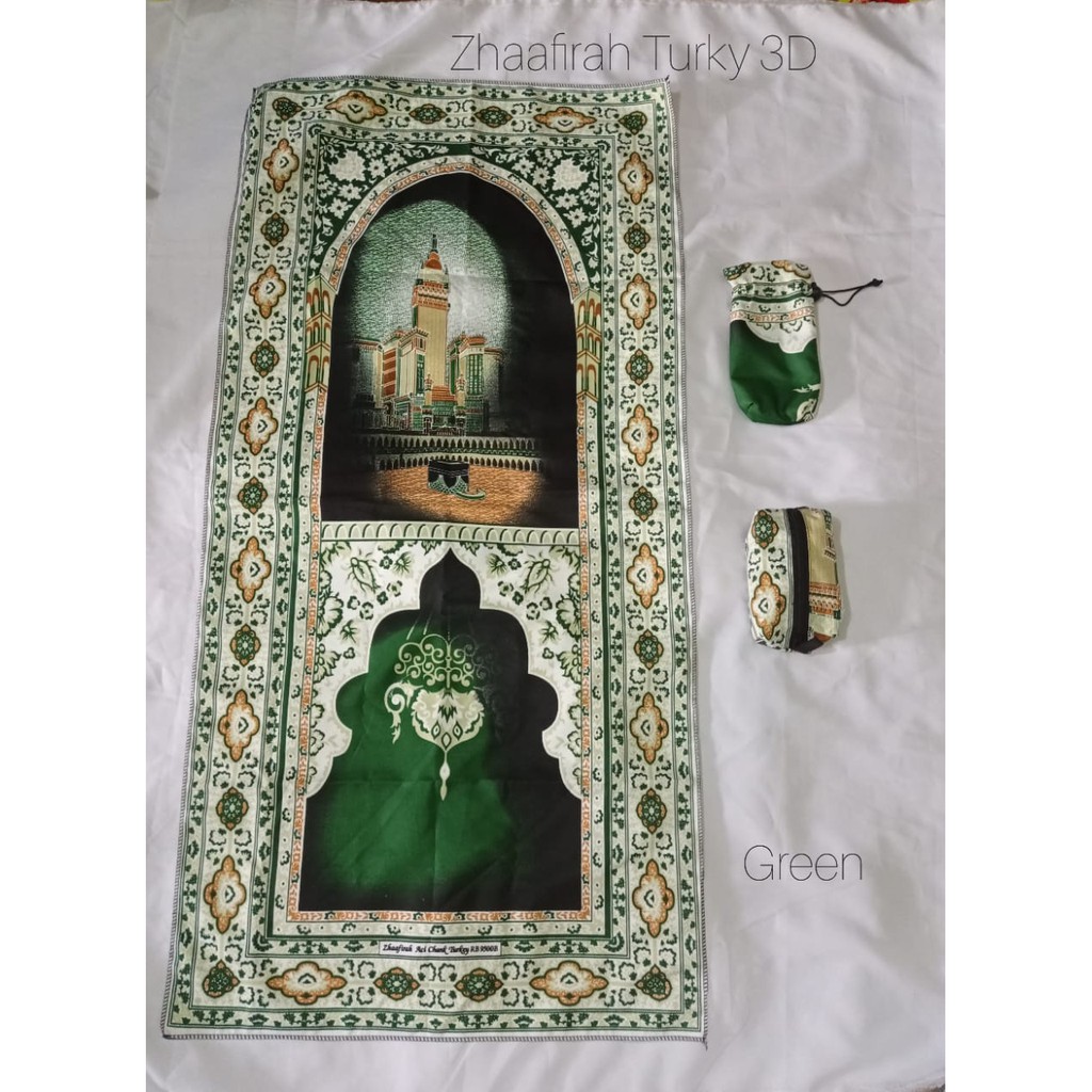 Sajadah Turkey 3D Tas Pouch Serut Resleting Travelling souvenir oleh oleh Haji Umroh Turki