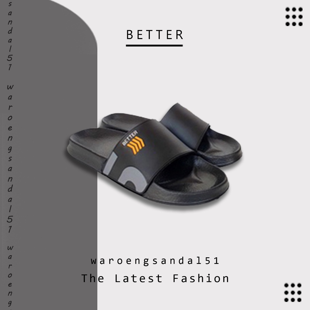 BETTER | Sandal Pria Karet Kekinian / Sandal Selop Pria Karet / Sandal Slop Pria Karet Distro Origin