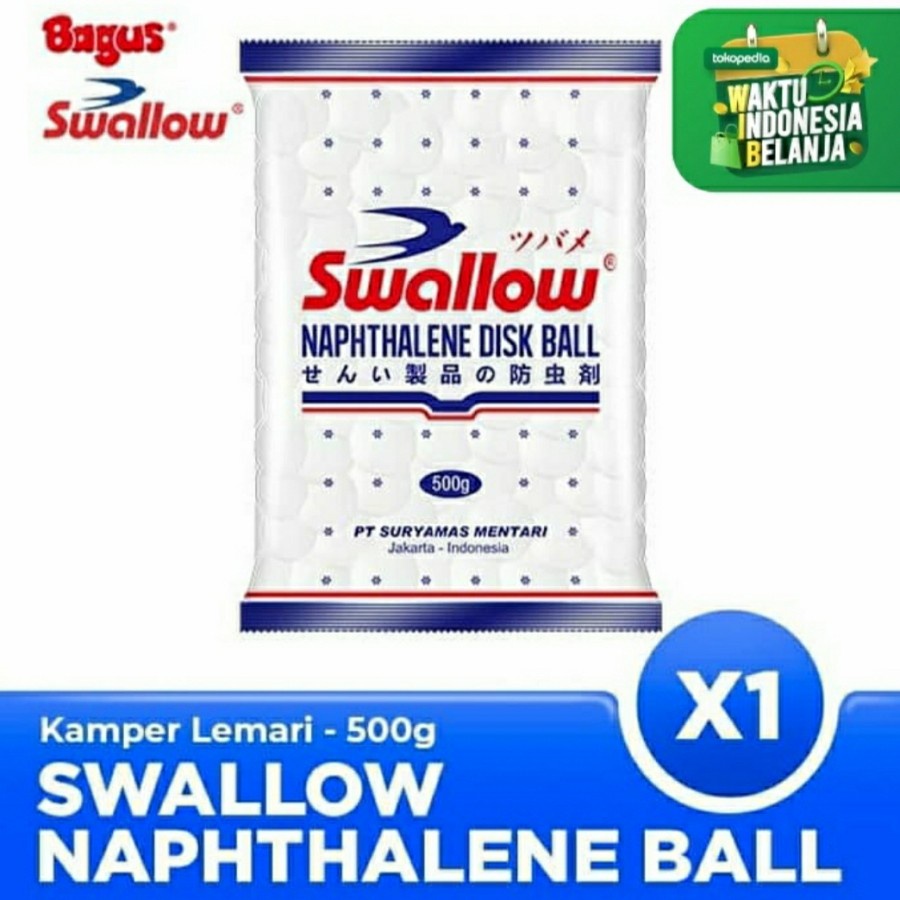 Swallow Naphthalene Disk Ball Kamper Kapur Barus Universal 500 Gr